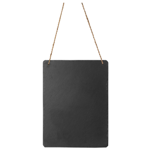 Wand-Kreidetafel 'Naturstein' aus Schiefer zum Aufhängen schwarz 20x30cm