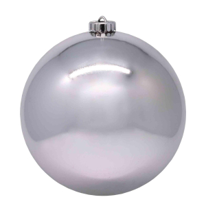 Weihnachtskugeln Christbaumkugeln aus Kunststoff silber, Ø10cm, 4 Stk.