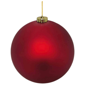 Weihnachtskugeln Christbaumkugeln XXL aus Kunststoff rot matt, Ø25cm, 1 Stk.