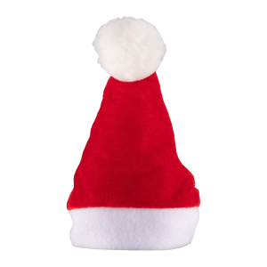 Deko Weihnachtsmütze 18 cm, rot, Polyester, kleine Mütze zum Dekorieren