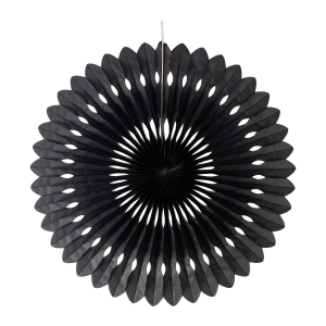 Rosette aus Papier schwer entflammbar schwarz Ø40cm, 1 Stk.