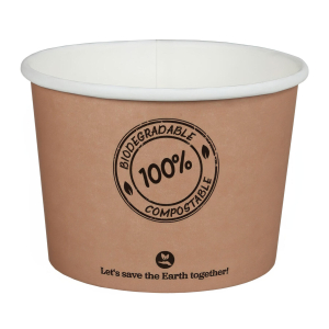 Suppenbecher ToGo Verpackung aus Karton 450ml Ø11.5cm bis 100°C, 25 Stk.