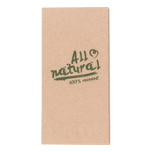 Servietten natur, 2-lagig, 1/8 Falz, 33x33cm, kompostierbar, 250 Stk.