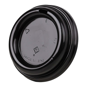 Domdeckel TUBE schwarz für Pappbecher COFFEE TO GO mit 90mm Ø, 50 Stk.