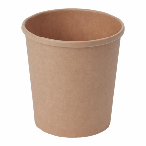 Suppenbehälter Suppenbecher aus Kraftpapier braun 400ml FSC®, 25 Stk.