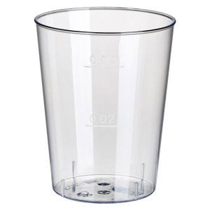 Einweg-Schnapsglas 4cl, PS mit Eichstrich bei 2cl und 4cl, transparent, 40 Stk.