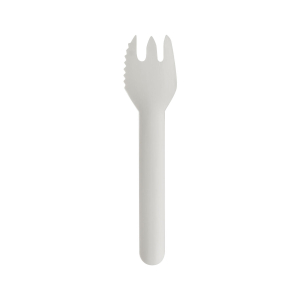 PAPSTAR 'pure' Kuchengabeln Snackgabeln aus Papier 12,7 cm weiss, 100 Stk.