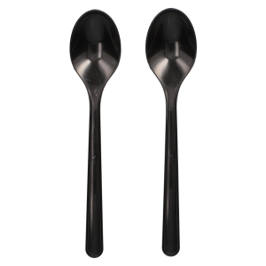 Kaffeelöffel Mehrweg 130mm aus Kunststoff extra stabil schwarz, 50 Stk.