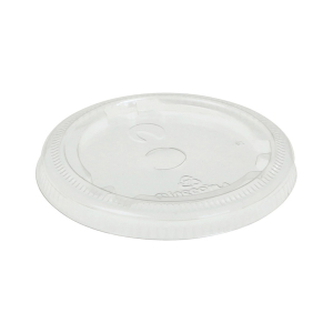 Deckel flach mit Loch zu Becher Ø 76 mm aus PLA, 50 Stk.