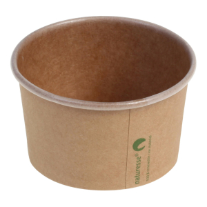Eisbecher Pappbecher Kraft mit PLA-Beschichtung 180 ml Ø 85mm braun, 50 Stk.