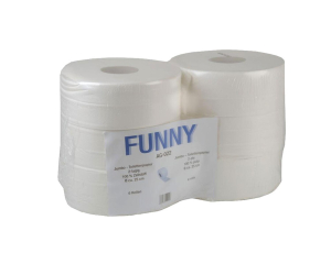 Jumbo Toilettenpapier Jumborollen 2-lagig, 100% Zellstoff hochweiß, 6 Rollen