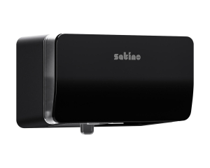 Satino Hyginity Doppelrollen Toilettenpapierspender, System MT1, 30,1 cm ×15,9 cm × 18,6 cm, schwarz