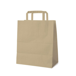 Papiertragetaschen 32 x 26 x 14 cm mit EAN-Code braun, 50 Stk.