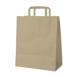 Papiertragetaschen 39 x 32 x 16 cm mit EAN-Code braun, 50 Stk.