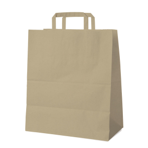 Papiertragetaschen 40+16 x 45 cm mit EAN-Code braun, 50 Stk.