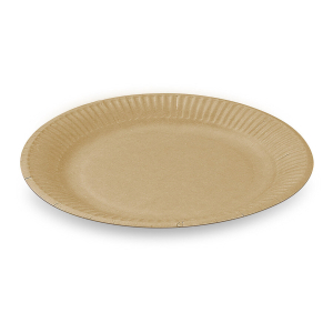 Pappteller 'Kraft' rund Ø18cm fettdicht braun, 100 Stk.