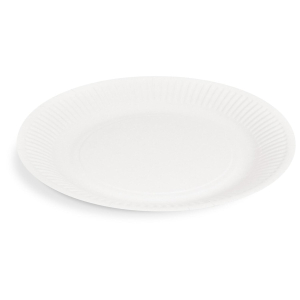 Pappteller rund Ø23cm weiß, 10 Stk.