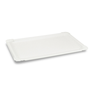 Pappteller aus Frischfaser 23 x 33 cm fettdicht weiß, 125 Stk.