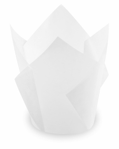 Muffin-Tulip-Wraps Ø 50 x 85 mm weiß, 160x160 mm, 100 Stk.
