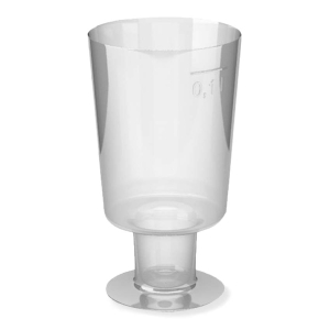 Einweg-Weinglas 100ml, PS, 1 tlg. Ausführung, transparent glasklar, 15 Stk.