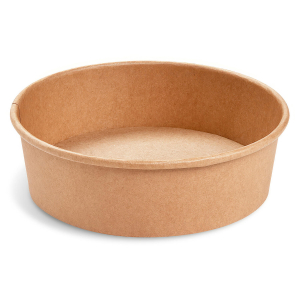 Salatschalen Feinkostschalen braun Ø150mm aus Pappe PE-beschichtet 500ml, 50 Stk.