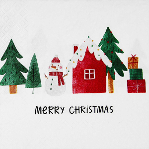 Weihnachtsservietten 3-lagig 33 x 33 cm Weihnachtsdorf, 20 Stk.