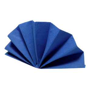 DekoStar Servietten 38 x 38cm dunkelblau, Geprägte Tischservietten Tischdekoration, 50 Stk.