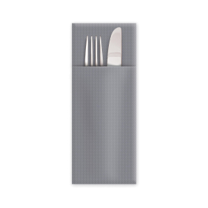 Servietten Bestecktaschen CutleryStar 2-lagig 38 x 32 cm grau, 50 Stk.